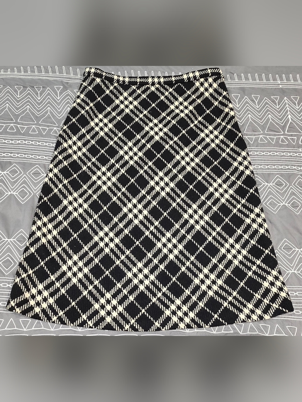 Burberry London Wool Plaid Skirt Size 10